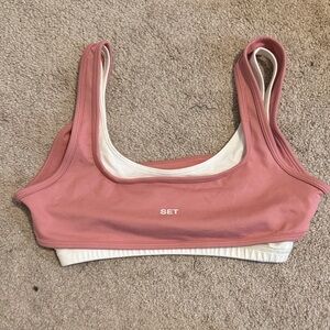 SET ACTIVE x PARKE Layered Sports Bra - Color BAKED